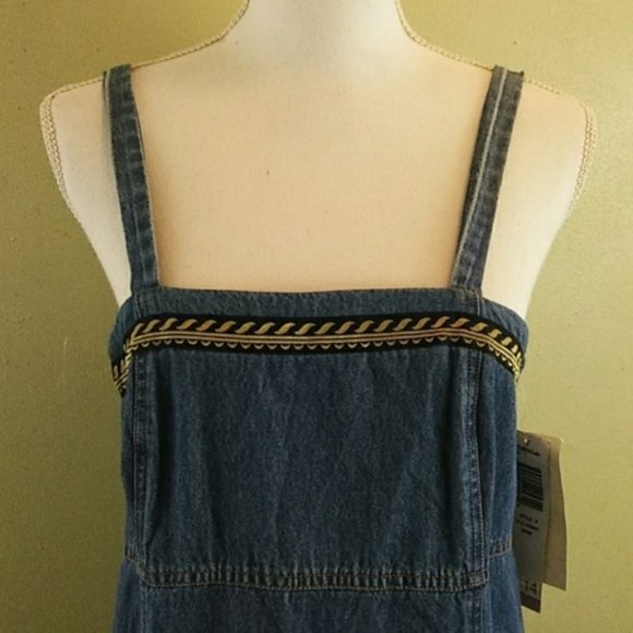 Mirror Embellished Denim Sundress 12/14 NWT - Picture 2 of 7